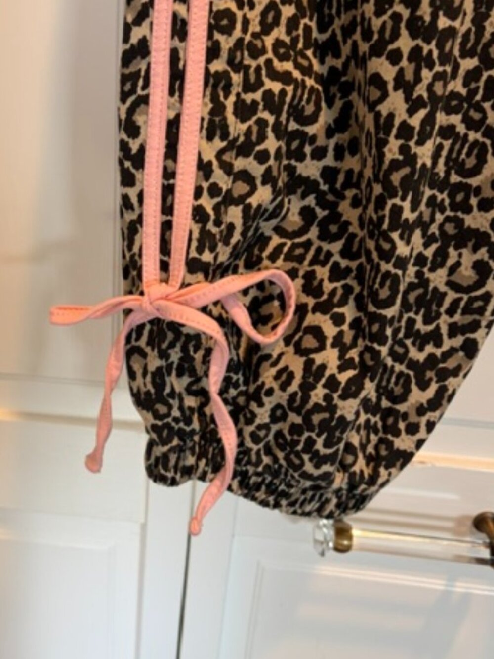 Cheetah print track pant joggers Size Large - Picture 3 of 6
